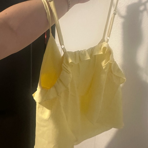 Yellow Ruffled Women's Top - Picture 2 of 2